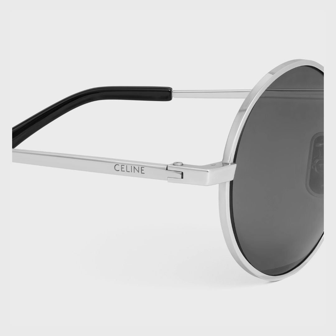 CELINE Lunettes de Soleil Metal Frame 26 Métal Argenté / Fumé ( sur commande )